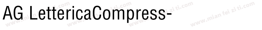 AG LettericaCompress字体转换